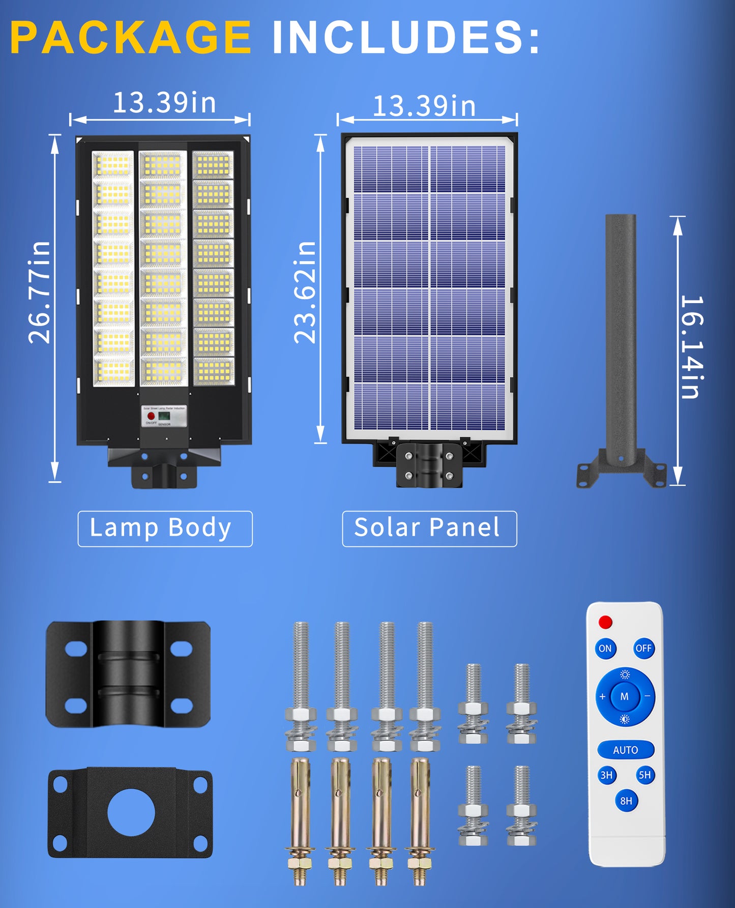 JAYNLT Y-8600W Solar Street Lights Outdoor, 6500K Commercial Parking Lot Light, Dusk to Dawn Solar Security Flood Lights Motion Sensor for Basketball Court, Road, Yard Visit the JAYNLT Store 4.3 4.3 out of 5 stars (460) | Search this page