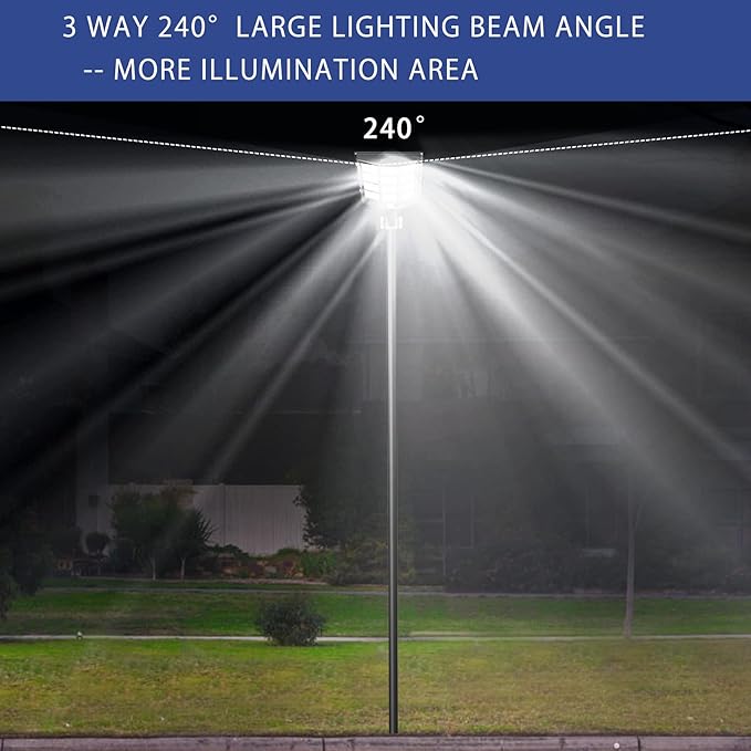 JAYNLT 1500W Solar Street Lights Outdoor, 225000LM 6500K Solar Parking Lot Lights Dusk to Dawn, IP67 Waterproof Solar Security Flood Lights with Motion Sensor for Yard, Garden, Parking Lot